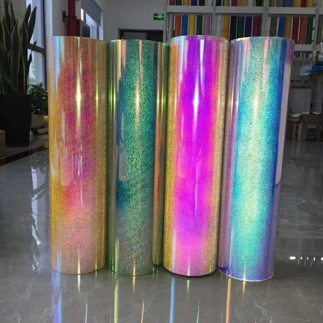 Fácil de deshierbe Holograma Transferencia de calor Cuttable de vinilo Flex para ropa