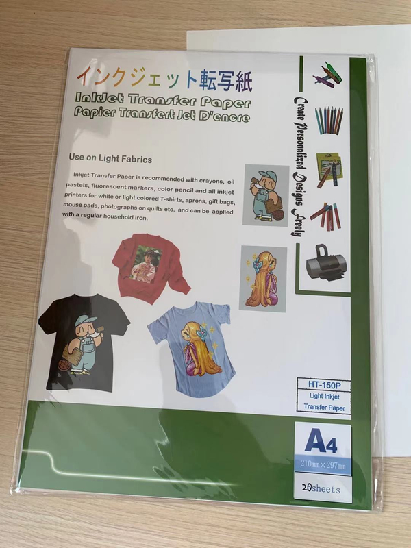 Película de transferencia de PU imprimible con inyección de tinta de color claro para impresora de inyección de tinta de escritorio