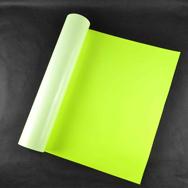 Fácil deshierbe Fluorescente PU Flex Transferencia de calor Vinilo para ropa